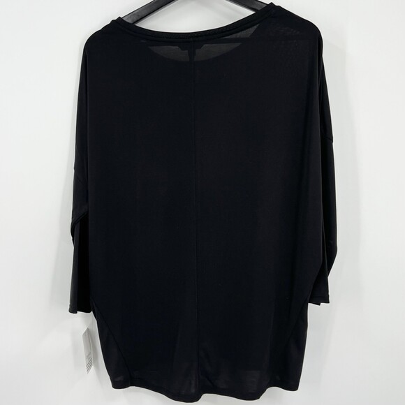 Black Tunic Top Size Medium Women's Middle seam New Ophelia Roe - Picture 5 of 12